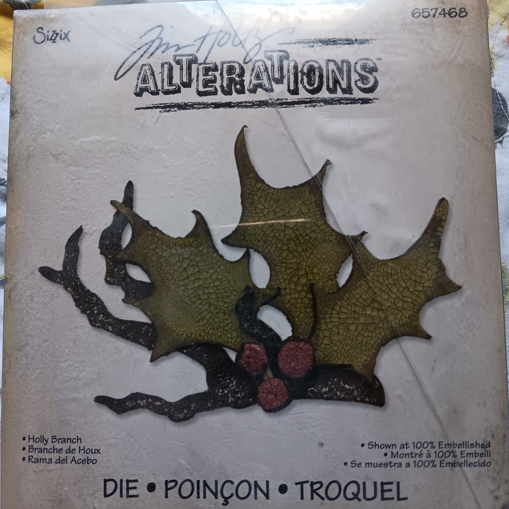 Sizzix Alterations Holly Branch Die